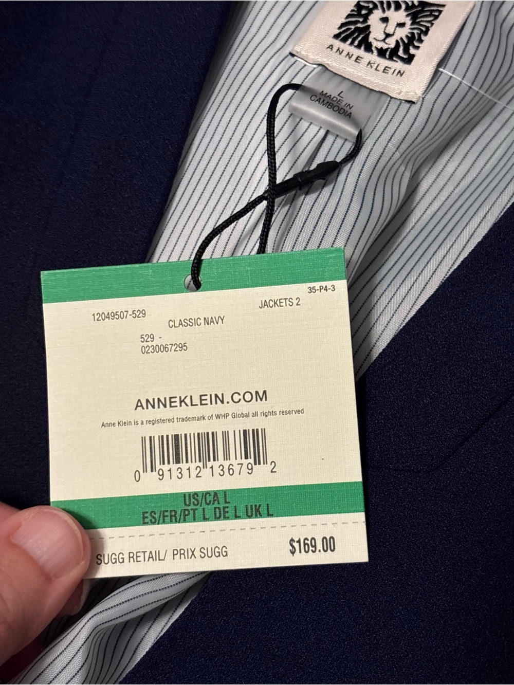 ❗️Anne Klein Navy Longline Blazer Coat NWT $169! - Picture 10 of 10